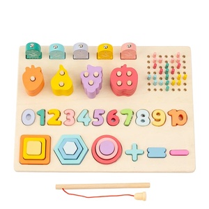 <span class=keywords><strong>Gioco</strong></span> da Tavolo Educativo in Legno 5 in 1 per <span class=keywords><strong>Bambini</strong></span>, Puzzle di <span class=keywords><strong>Pesca</strong></span> Multifunzionale con Abbinamento di Forme per Asilo - Product Image 4