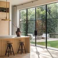 Puertas de Vidrio con Marco de Acero de Diseño Francés, Marco Delgado, Certificación AS2047, Superficie Acabada para Uso Exterior en Villas de Lujo
