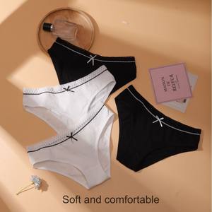 Suministro Especial para Comercio Exterior Transfronterizo: Bikini de Algodón Puro Sin Costuras, Sólido, con Encaje, Sexy, Levanta Glúteos, Transpirable y Cómodo para Mujer - Product Image 5