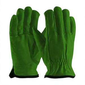 Gants de sécurité en cuir de vachette grainé de qualité supérieure, résistants au froid, avec poignet élastique froncé, anti-vibration et antistatiques - Product Image 6