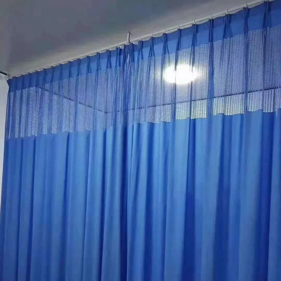 Venta al por mayor azul clínica ignífugo médico privado red partición Sala Hospital pantalla cubículo sala de emergencia cortinas