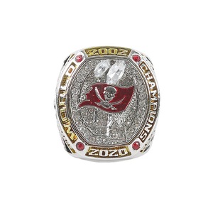 Bague de championnat des Pirates de Tampa Bay 2020, alliage de zinc plaqué or rose, cristal et strass, collection de souvenirs pour fans masculins - Product Image 1