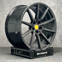 Velg Serat Karbon Bku Forged 5x114.3 untuk Ferrari SF90 296 GTB F80 12 Silinder 19 20 21 Inch Gloss Black Alloy Wheels