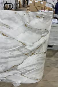 新设计现代<span class=keywords><strong>PVC</strong></span>自粘泡沫大理石墙贴家用壁纸1年家居装饰自粘壁纸卷 - Product Image 3