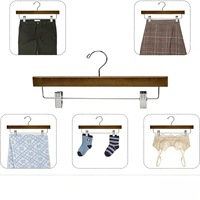 Cintres en métal et bois de luxe antidérapants personnalisés pour hôtels, pour costumes, robes, chemises, manteaux, vêtements et pantalons, avec pinces et crochets, vente en gros
