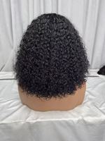 Perruques de cheveux humains bouclés Pixie avec frange, tissage intégral à la machine, bouclés crépus vierges brésiliens, indiens, cambodgiens, italiens