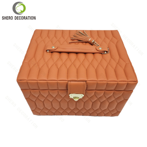 Estuche de Viaje de Cuero de Lujo para Joyas, Caja Organizadora para Anillos, Aretes y Relojes, Paquete de Regalo, Venta al por Mayor - Product Image 1