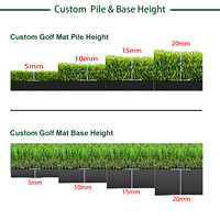 Tapis de golf pliable en gazon artificiel vert, en nylon et caoutchouc, pour entraînement intérieur et extérieur