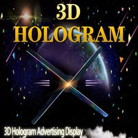 Projecteur Holographique 3D Missyou, Ventilateur LED Holographique pour Plafond, Vitrine, Bar, Casino, Affichage Publicitaire pour Fêtes, Modèle de 45 cm de Diamètre
