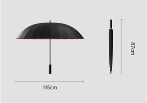 Paraguas Recto Automático <span class=keywords><strong>de</strong></span> 130 cm, Doble Capa, Resistente al Viento, con 24 Varillas, Logotipo Personalizado OEM <span class=keywords><strong>de</strong></span> Fábrica, para Viajes, Familia, Regalo para Hombre - Product Image 6