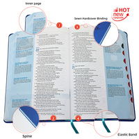 Bible d'étude Version King James, Impression personnalisée de livres pour l'étude biblique, Bible créative multi-version pour adultes, Couverture rigide en cuir PU