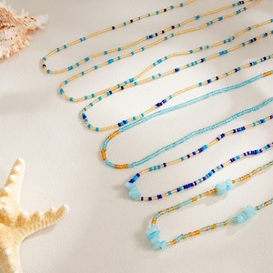 Ensemble de chaînes de taille et de ventre superposées style bohème pour femmes, avec perles de rocaille multicolores et pierres, bijoux de corps vintage pour festival et accessoires de vacances - Product Image 4