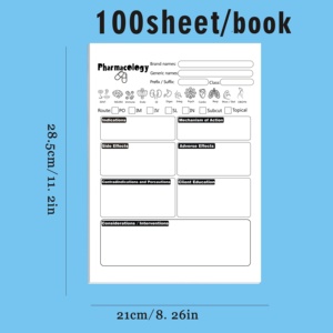 Hoja de estudio escolar de enfermería, Bloc de notas de Farmacología de enfermedades, blocs de notas de agradecimiento para enfermeras, regalos de enfermería y suministros de oficina - Product Image 4