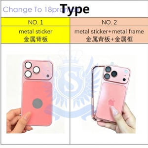 Coque de téléphone en métal pour 18 Pro Max, vente en gros d'usine, cadre métallique, texture haute qualité, anti-chute, changement instantané - Product Image 5