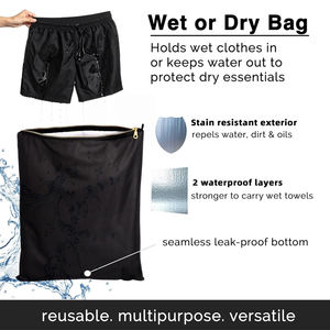 Bolsa Impermeable y Antimicrobiana <span class=keywords><strong>para</strong></span> Viajes, Inhibe las Bacterias y el Mal Olor de la <span class=keywords><strong>Ropa</strong></span> <span class=keywords><strong>Sucia</strong></span>, Bolsa Seca y Húmeda <span class=keywords><strong>para</strong></span> <span class=keywords><strong>Ropa</strong></span> de Gimnasio - Product Image 3