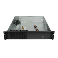 Caja de Servidor Corta de 19 Pulgadas 2U con Disco Duro de 3.5 Pulgadas, Chasis de Servidor para PC Industrial ATX, Compatible con Fuente de Alimentación ATX