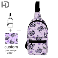 Sac à bandoulière unisexe en polyester grande capacité pour téléphone portable, personnalisable par sublimation, petit sac de poitrine, vente en gros