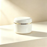 Pot en plastique blanc vide à large ouverture pour crème de soin, en PP, avec couvercle, disponible en 5g, 10g, 15g, 30g, 50g, 100g, 200g, 250g, 500g