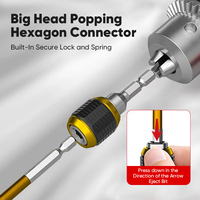 Mandrin de perceuse électrique Mitsushi 1/4 pouce à queue hexagonale sans clé Vertex avec adaptateur
