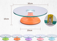 Plateau de décoration à gâteaux de mariage, plateau tournant en verre trempé Stable, 12 pouces, 1 pièce