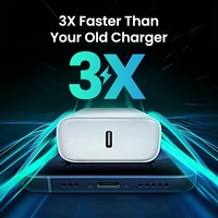 Chargeur mural USB-C PD 30W à charge rapide avec câble de charge Type-C pour iPhone 11 12 13 14 15 16 17 Air Pro Plus