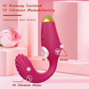 Vibrateur point G pour femmes Stimulation clitoridienne, jouets sexuels avec 10 vibrations, 10 léchages et chauffage, jouets sexuels pour adultes - Product Image 2