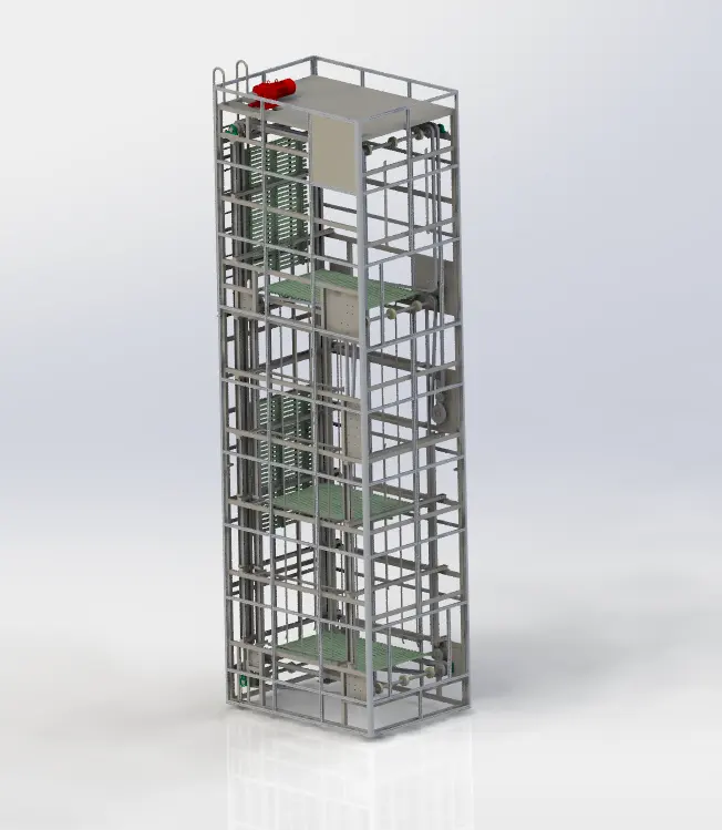 Ascensore continuo a catena verticale linea di rulli per magazzino ascensore verticale automatico ascensore continuo