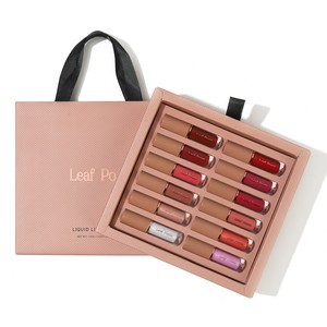 12-Color Lip Gloss Set Pearlescent Fine Flash Waterproof Non-Stick Cup Matte <b>Lipstick</b> Mirror Water Gloss Lip Glaze - Product Image 1