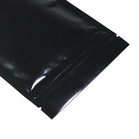 Logo personnalisé noir fermeture éclair feuille d'aluminium mylar sac thermoscellé refermable auto-scellant alimentaire café thé collation stockage emballage pochette