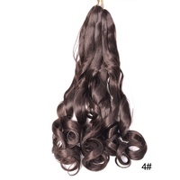 Perruque pré-collée à double trame, fibre haute température, 22 pouces, 150g, grandes boucles françaises, ondulations lâches, tressée, longue et bouclée
