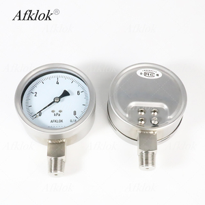 오일 충전 압력 게이지가있는 핫 세일 OEM 스테인레스 스틸 맞춤형 바닥 연결 산업용 측정 기기 - Product Image 5