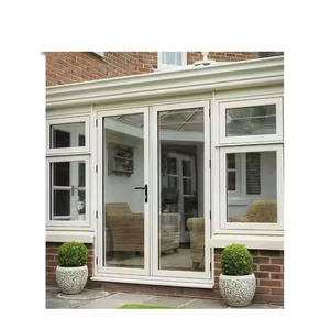 Panel de <span class=keywords><strong>puerta</strong></span> abatible WPC UPVC, apertura Manual, diseño de pliegue deslizante Interior, Hardware de bloqueo <span class=keywords><strong>multipunto</strong></span> para exteriores de apartamentos - Product Image 4