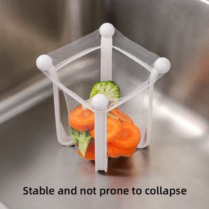 New Food Catcher Square Filter Strainer Basket Kitchen Sink Corner Garbage Strainer Hanging Rack - Product Image 5