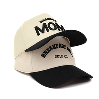 Gorra de Béisbol Premium de Dos Tonos con Bordado 3D en Relieve, Gorra de Béisbol Estructurada de Algodón, Gorra Deportiva Informal para Uso Diario