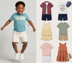 Ropa de Verano para Niños, Estilo Urbano, Envío Mixto por Series, Surtido Aleatorio, Artículos Populares para Tiendas de Comercio Electrónico - Product Image 1