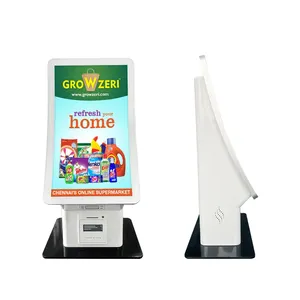 Portrait/landscape display mode 23.6'' touch monitor scan and pay self ordering kiosk cash acceptor cash payment kiosk