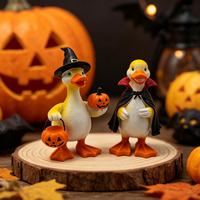 Vente directe d'usine, Statues de canards mignons pour Halloween, Artisanat en résine pour Halloween, Cadeaux d'Halloween