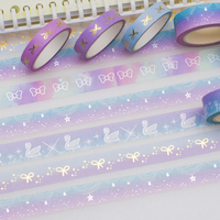 Premium Bedrucktes Washi-Tape - Hochwertiges Folienprägtes Abdeckband für DIY Scrapbooking