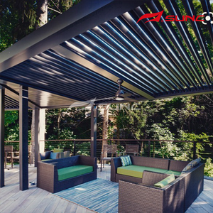 Kits de Pergola d'extérieur électrique en Aluminium, à toit troué, vente en gros d'usine - Product Image 4