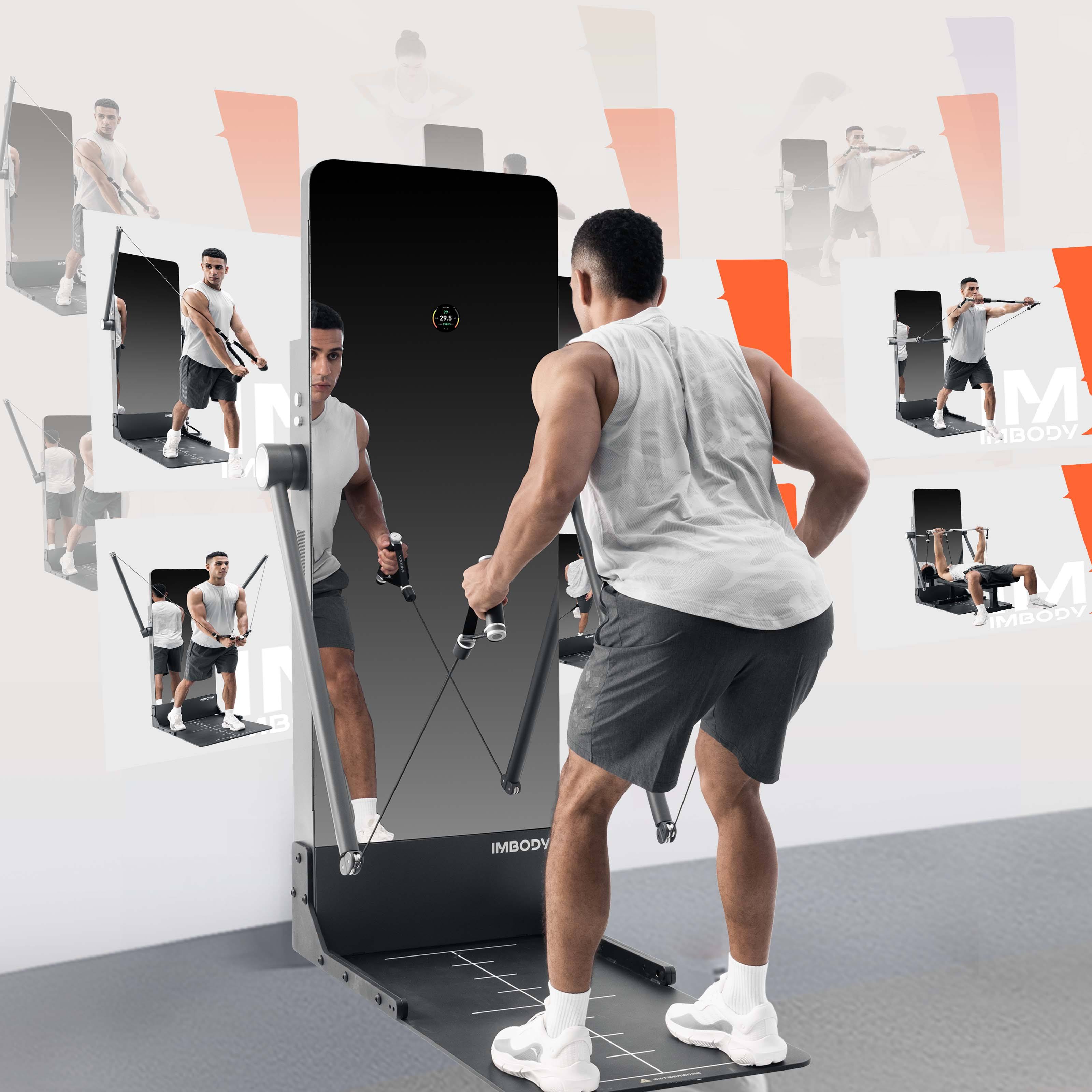 Workout Machine Exercise Mirror With Weights MAGIC AI: Interactive