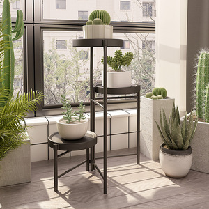 Support de plante en métal simple avec fonction de rotation, de pliage et de démontage pour une utilisation intérieure à la maison - Product Image 4