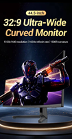 Monitor curvo para juegos de 44.5 pulgadas 32:9, 5K 180Hz, HDR400 UltraWide, pantalla inmersiva para PC con iluminación RGB y soporte VESA