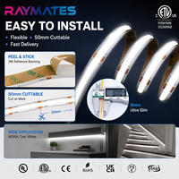Bande LED COB 24V 480 LED/m 3000K CRI90 8mm Flexible, Dimmable, Intelligente, Auto-adhésive, Sans Points Noirs