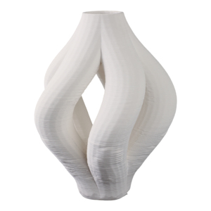 Vaso scultoreo in porcellana stampato in 3D per decorazioni da soggiorno e casa - Product Image 3