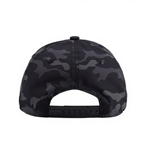 Gorras de Béisbol de Camuflaje Negras de 6 Paneles con Parche de Goma de PVC Personalizado de Malla para Hombre, al por Mayor, de Alta Calidad - Product Image 3