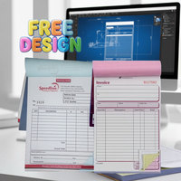 Carnet de commandes autocopiantes 1/3 A4 3 feuillets collés, impression personnalisée multicolore, 50-80 g/m² en pâte de bois vierge