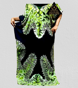 Women's Premium Multicolored Handmade Rayon Tie Dye Dress Breathable Seamless XXL <b>Size</b> Autumn Party Ethnic Wear for Muslims - Product Image 4