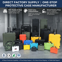 Grande valise de transport portable en plastique rigide, résistante à l'eau IP67, avec roues pivotantes, personnalisable OEM/ODM, pour équipements et instruments