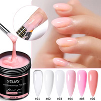 100g grande capacité 6 couleurs crémeux Extension ongles Gel Soak-Off UV Gel lampe à LED Source dur constructeur Gel pour Nail Art bricolage
