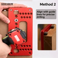 Kit de gabarit de perçage pour charnières de meuble, outil de positionnement et de guidage pour le travail du bois